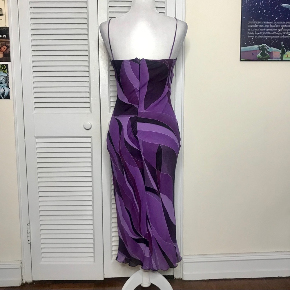 Vintage Xoxo purple rhinestone midi dress - Picture 4 of 4